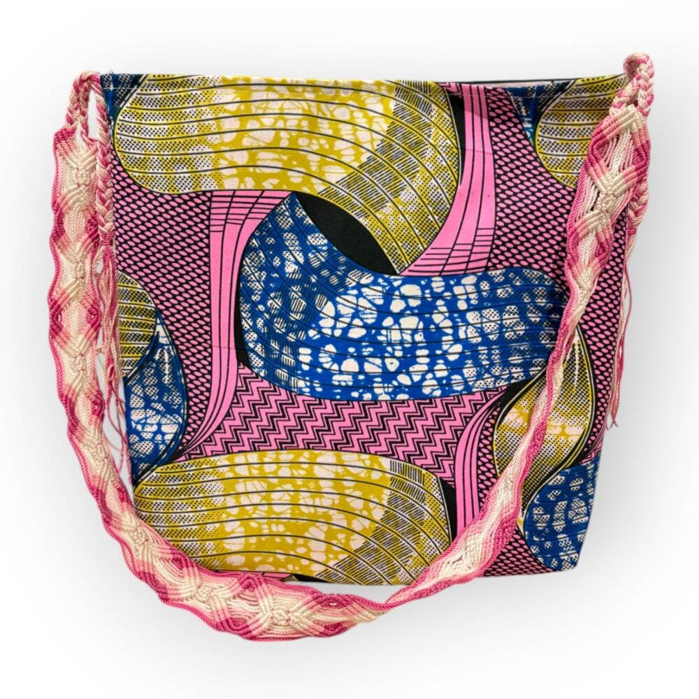 Handmade Ankara tote bag from Africa
